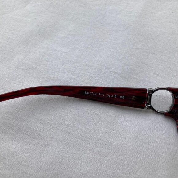 MONT BLANC Women Sunglasses Bordeaux Jaquard  MB 171S Frame Size 59 []16 120 - Picture 9 of 15